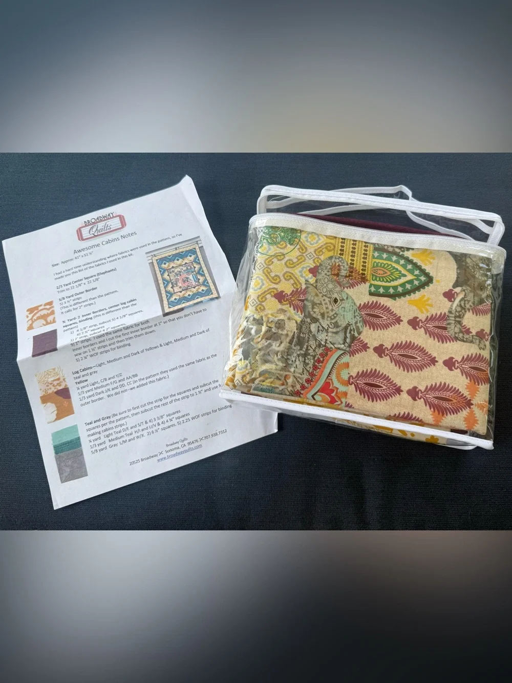 Awesome Cabin Pattern & Quilting Material